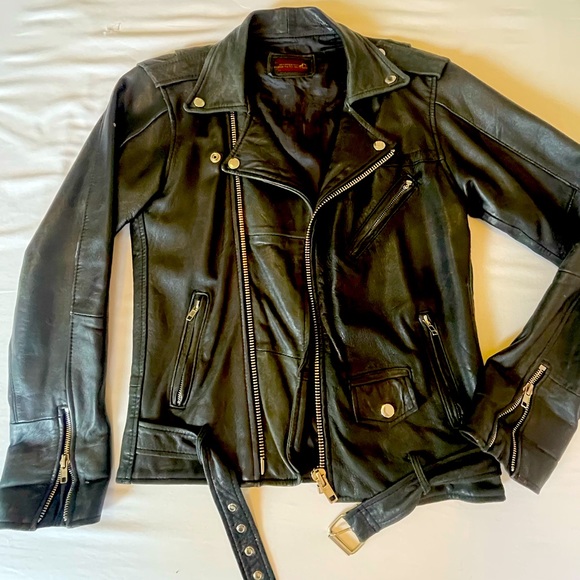 Reworked Leather Moto Jacket - Picture 1 of 2